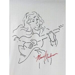Muriel Anderson Vintage Signature Guitar Music Band Hanes 50/50 T-Shirt Size M